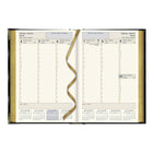 Brownline 2027 Executive Appointment Book Weekly Planner with Sewn Binding - 8-3/16" x 5-5/8" - Assorted Colours - Trilingual-Coloured world maps