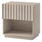 Hudson&Canal Jason Rectangular Fluted Nightstand - 24" W - Alder White-Top weight capacity is 50 lbs, drawers can hold 10 lbs each