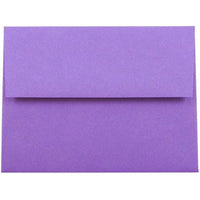 JAM Paper A2 Coloured Invitation Envelopes - 4.375 x 5.75 - Violet Purple Recycled - 50 Pack-Our envelopes are made from 30% recycled 24 lb paper and feature a straight flap gum closure with a smooth finish