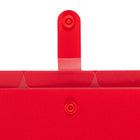 JAM Paper Letter Size File Folders - Snap Tab Closure - Red with Clear-Features a convienent snap closure for added security and safety for your documents