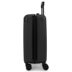 Swiss Mobility JFK Collection 21.75" Hardside Carry-on - Black-Lined interior with dividing panel, practical pockets, and tightening straps to keep content organized and in place