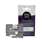 Premium Tape Compatible with Brother TZ131, TZ-131, TZE131, TZE-131 - Black / Clear - 12 mm-Color: Black / Clear