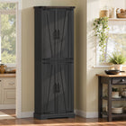 HOMCOM 72" H Pantry Cabinet for Dining Room - Black-Veneered surface resists moisture and keeps cleaning effortless 
