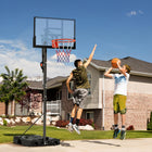 Soozier Portable Basketball Hoop with 44.5" Backboard and Fillable Base-The base can be filled with up to 143 lbs (65 kg) of water for added stability
