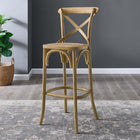 Modway Gear Bar Stool - Natural-No Assembly Required