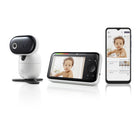 Motorola PIP1510 Connect Wi-Fi Video Motorized Smart Baby Monitor - White-Remote Pan, Tilt & Zoom - Move the camera around from the parent monitor to see what your baby is up to
