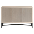 Hudson&Canal Brighton 48"W Buffet Table - Alder White-Features three doors with two storage cabinets and adjustable shelves
