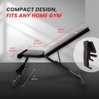 MotionGrey Adjustable Weight Bench - Foldable Workout Bench for Dumbbell Strength Training - Black-8