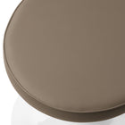 Modway Lippa Vegan Leather Round Stool - Mushroom Brown-No Assembly Required
