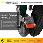 Mobile StairLift Genesis ECO Portable Stairlift - Lightweight Battery Powered Mobile Chair - Black-The unit folds compactly, making it convenient to store or transport when not in use
