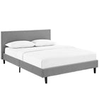 Modway Anya Fabric Queen Bed - Light Grey-Upholstered In Polyester Fabric