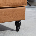HOMCOM 45" Accent Chair with Wide Seat for Living Room - Brown-Seat Size: 35.4" W x 20.5" D x 16.1" H (90 x 52 x 41 cm) 

