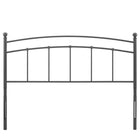 Modway Abigail Metal Queen Headboard - Grey-Height Adjustable