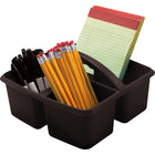 Teacher Created Resources Plastic Storage Caddy - Black - 6 Pack-Each caddy measures 9" L x 9-1/4" W x 5-1/4" H.