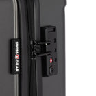 Swiss Gear Hardside Spinner Carry On Luggage - Dark Grey-TSA-approved combination lock for added security