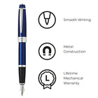 A.T. Cross Bailey Fountain Pen - Medium Nib - Blue-Cross is the gift of choice for generations and is proudly presented in a premium gift box. 