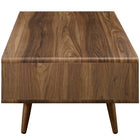 Modway Transmit Coffee Table - Walnut White-Smooth Wood Grain laminate