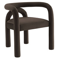 Modway Astrid Performance Velvet Dining Chair - Cocoa-Aesthetic Dining Armchair
