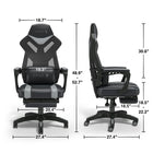 Emerge Vomax Bonded Leather Ergonomic Gaming Chair - Black/Grey-Easy assembly - All hardware and tools included