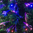 HOMCOM 4' Pre-Lit Artificial Christmas Spruce Tree with LED and Optical Fibre - Green-3 Light strength, allow you to chose your preference 