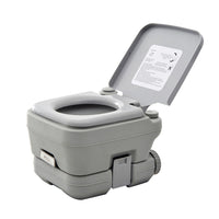 Outsunny Outdoor Portable Travel Toilet with Flushable Tank - 10 L-Portable convenience for outdoor activities and emergencies
