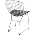 Nicer Furniture Bertoia Style Wire Side Chair - Black-Assembly Required