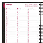 Brownline 2026 CoilPro Weekly Planner Hard Cover with Twin-Wire Binding - 11" x 8-1/2" - Black - English-Tear-off corners
