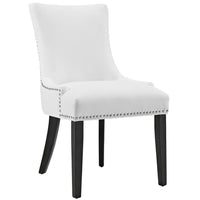 Modway Marquis Vegan Leather Dining Chair - White-Elegant Modern Dining Side Chair