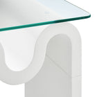 Modway Ondine Glass Top Side Table - White-8