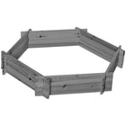 Outsunny Screwless Raised Garden Bed - 395" L x 395" W x 65" H - Grey-Made of solid wood for good support and sturdy 