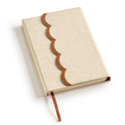 Eccolo Deluxe Journal - 6" x 8" - Lined - 128 Sheets - Scallop Clutch-256 ivory, acid-free ruled pages (80 gsm) resist bleed-through and fading