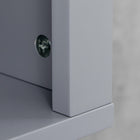HOMCOM Bathroom Wall Cabinet with Adjustable Shelf and 2 Doors for Hallway, Living Room - Gray-Easy to clean up surface