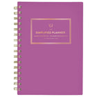 AT-A-GLANCE 2027 Emily Ley Simplified Small Weekly/ Monthly Planner - 8-1/2" x 6" - Pink Poly - Bilingual-12 tabbed months: January - December 2027
