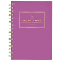 AT-A-GLANCE 2027 Emily Ley Simplified Small Weekly/ Monthly Planner - 8-1/2" x 6" - Pink Poly - Bilingual-12 tabbed months: January - December 2027