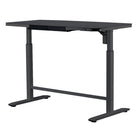 Motionwise M1 Glass Series Height Adjustable Electric Sit Stand Desk - 48" x 24" - with Single Tempered Glass Desktop - Ash-Electric Height Adjustment: Seamlessly switch between sitting and standing with a height range of 28” to 47”, using the easy-to-use side lever in an up-and-down motion, which helps reduce back pain and improve posture during long workdays
