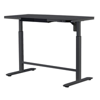 Motionwise M1 Glass Series Height Adjustable Electric Sit Stand Desk - 48" x 24" - with Single Tempered Glass Desktop - Ash-Electric Height Adjustment: Seamlessly switch between sitting and standing with a height range of 28” to 47”, using the easy-to-use side lever in an up-and-down motion, which helps reduce back pain and improve posture during long workdays
