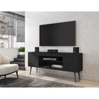Manhattan Comfort Bradley 62.99" Mid-Century Modern TV Stand - Black-Recommended for a 46" -60" TV