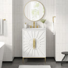 Modway Awaken 24" Bathroom Vanity - White-Non-marking Foot Pads