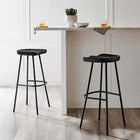 Modway Concord Backless Wood Bar Stools - Black - Set of 2-Backless Design