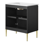 Modway Alchemist 30" Bathroom Vanity - White/Black-MDF Construction