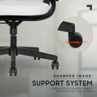 Sharper Image C2 Axis Ergonomic Swivel Executive Office Chair - White/Black-Supports users up to 275 lb