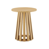 Manhattan Comfort Layla 17.7" Modern End Table - Natural Oak-Modern End Table Set for Living Room Use