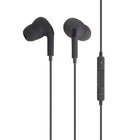 Basic Tech Wired In Earbuds with Volume Control And Mic - Charcoal-Universal