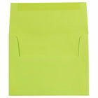 JAM Paper A2 Coloured Invitation Envelopes - 4.375 x 5.75 - Ultra Lime Green - 50 Pack-These envelopes are perfect to use for sending invitations, greeting cards, RSVP's, thank you cards, gifts for birthdays, graduations, holidays and more