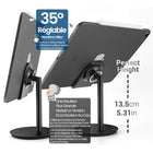 ShoppingAll - Support De Smartphone En Aluminium, Support Ergonomique Pour Tablette/Lecteur Électronique - Noir-Coussin De Protection Antidérapant Intégral: Aucune Crainte D’Endommager Votre Téléphone/ Tablette Lors De Son Utilisation: De Larges Coussins Antidérapants En Caoutchouc Protègent Votre Appareil Contre Les Glissements Et Les Rayures. Une Base Large Et Ronde En Aluminium De Qualité Supérieure Maintient Le Support Stable.