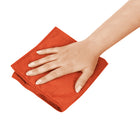 Globe Commercial, 3130O Microfiber Cloth - 16" x 16" - Orange - 10 Pack-Soft, non-abrasive and doesn't scratch