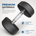 MotionGrey Single Fixed-Weight Dumbbell for Home Gym Strength Training - 30 lb-Fixed-weight design requires no plates or weight adjustments between exercises