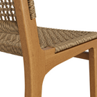 Modway Rowe Outdoor Teak Wood Counter Chairs 2-Piece Set - Natural-9