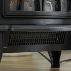 HOMCOM 18" Portable Electric Fireplace Heater with Overheat Protection - Black-Auto-shut off for overheat protection 