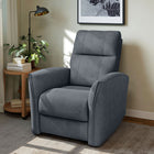 HOMCOM Power Recliner with USB Ports - Charcoal Grey-Low-noise motor ensures peaceful reclining  